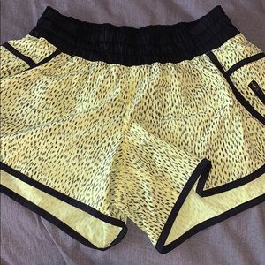 Yellow Lululemon Running Shorts